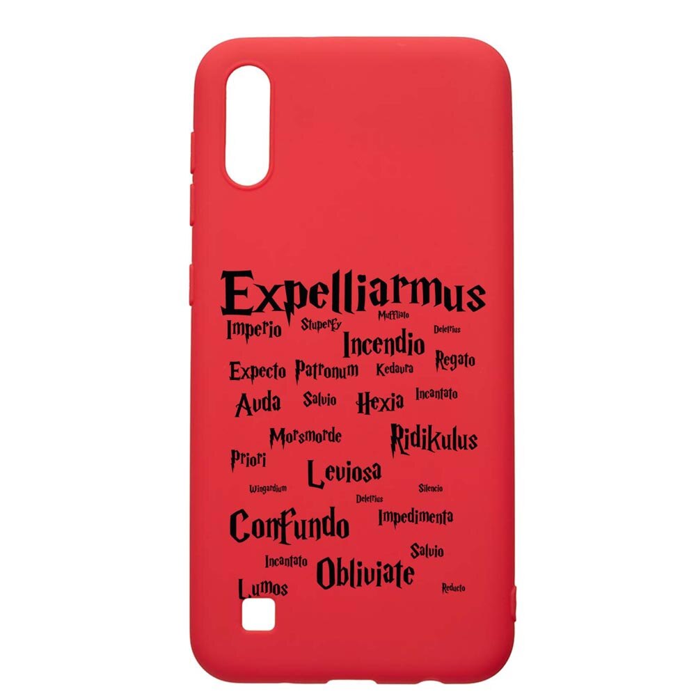 Husa Silicon Compatibila Cu Samsung Galaxy A10, Harry Potter Spells, rezistenta la uzura, anti-alunecare, Red, R865