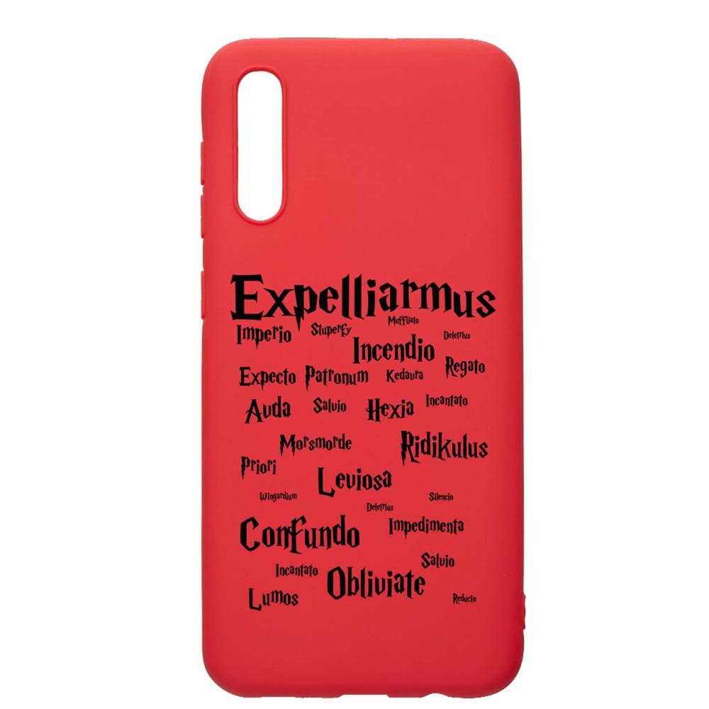 Husa Silicon Compatibila Cu Samsung Galaxy A50, Harry Potter Spells, rezistenta la uzura, anti-alunecare, Red, R865