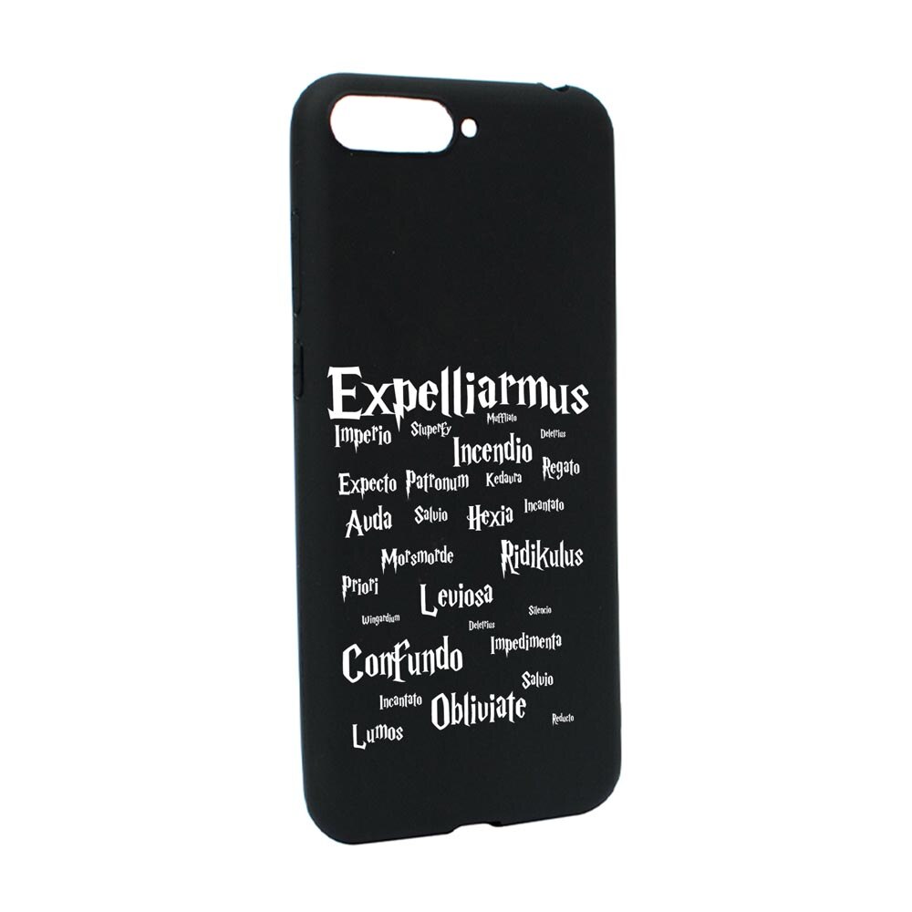 Husa Silicon Compatibila Cu Huawei Y6 2018 / Y6 Prime 2018, Harry Potter Spells, rezistenta la uzura, anti-alunecare, B865