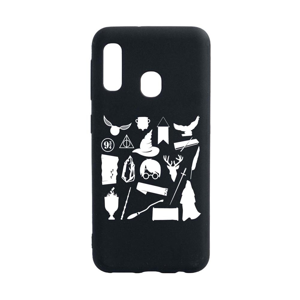 Husa Silicon Compatibila Cu Samsung Galaxy A20E, Harry Potter Symbols, rezistenta la uzura, anti-alunecare, B866