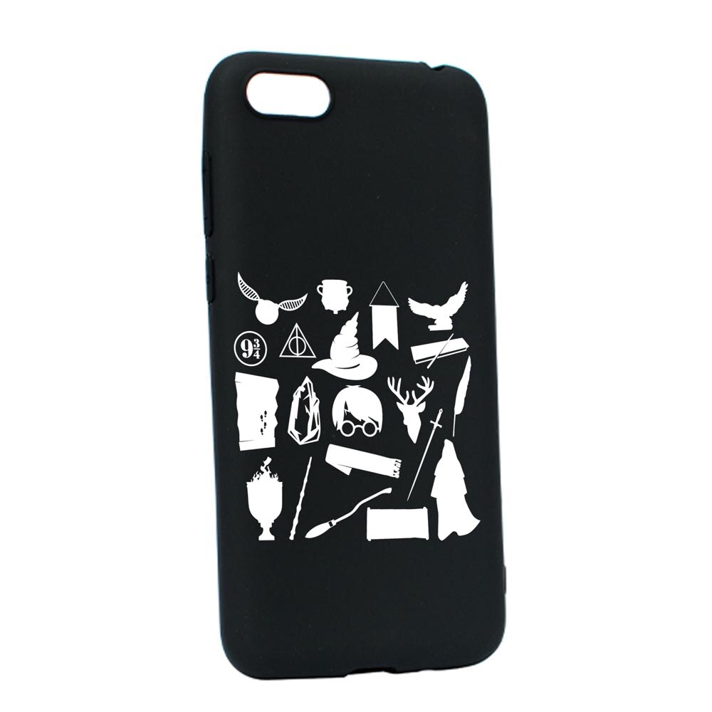 Husa Silicon Compatibila Cu Apple iPhone 7 / 8, Harry Potter Symbols, rezistenta la uzura, anti-alunecare, B866