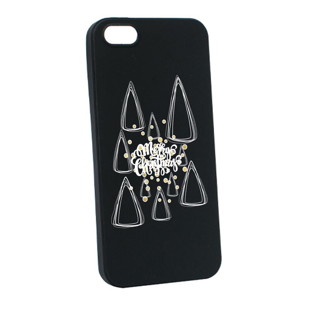 Husa Silicon Compatibila Cu Apple iPhone SE / 5S / 5, Minimalist Merry Christmas, rezistenta la uzura, anti-alunecare, B870