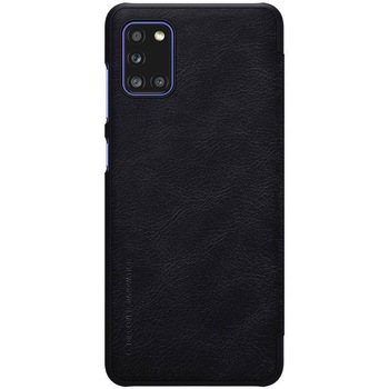 Husa Nillkin, Samsung Galaxy A31, Piele, Negru Husa Nillkin, Samsung Galaxy A31, Piele, Negru