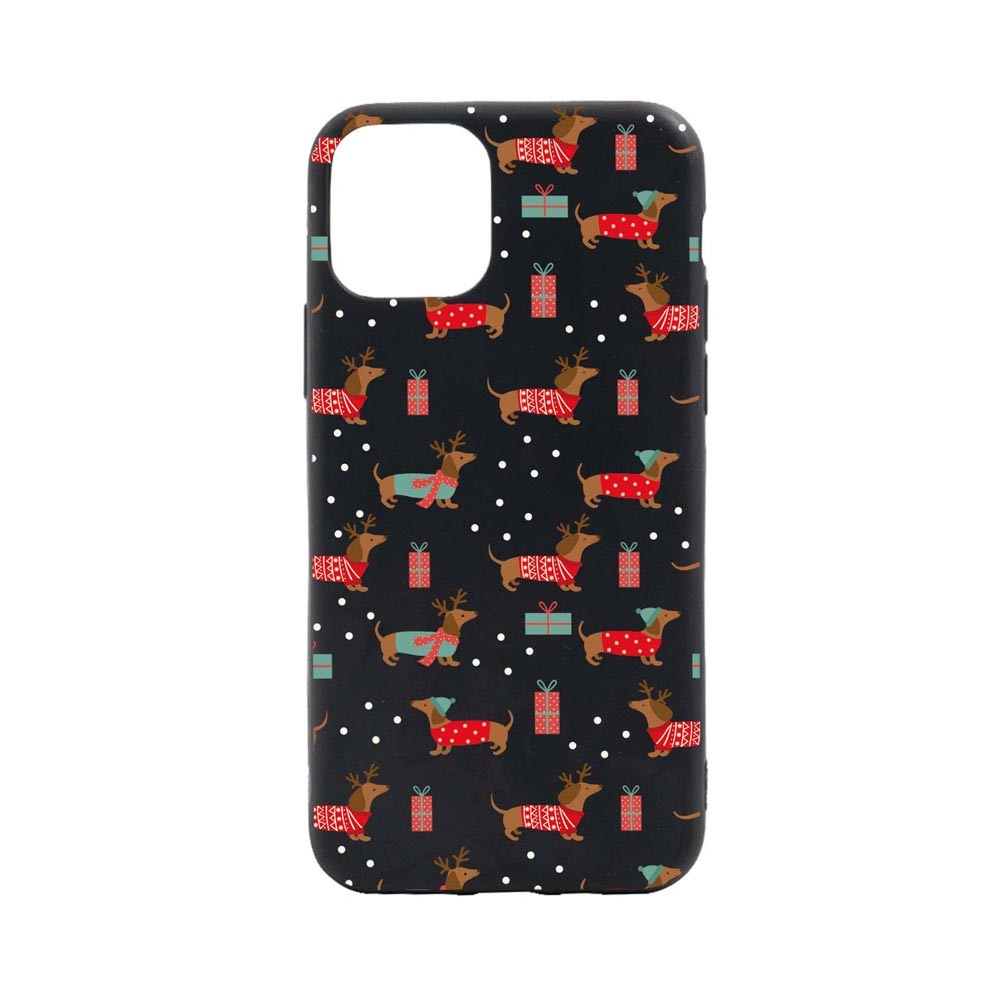 Husa Silicon Compatibila Cu Apple iPhone 11 Pro, Dachshund Christmas, rezistenta la uzura, anti-alunecare, B871