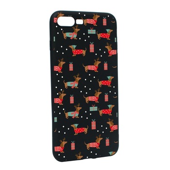 Husa Silicon Compatibila Cu Apple iPhone 7 Plus / 8 Plus, Dachshund Christmas, rezistenta la uzura, anti-alunecare, B871 Husa Silicon Compatibila Cu Apple iPhone 7 Plus / 8 Plus, Dachshund Christmas, rezistenta la uzura, anti-alunecare, B871