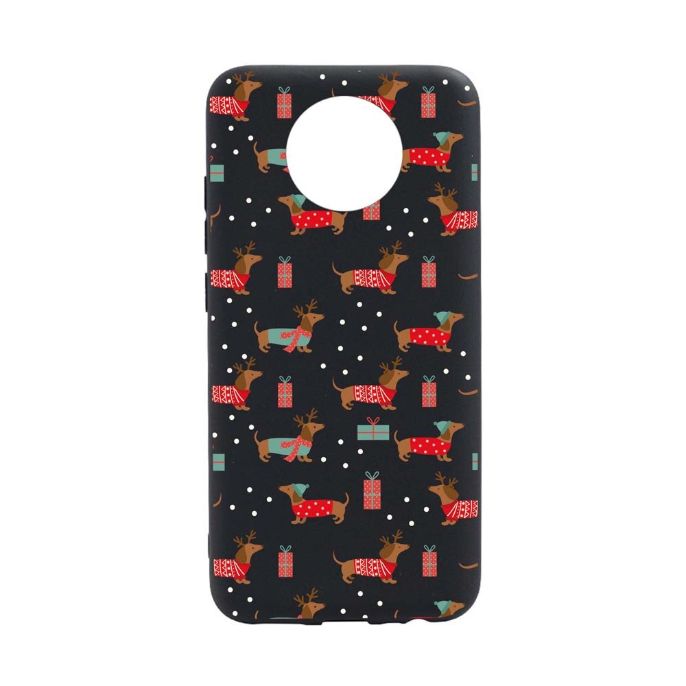 Husa Silicon Compatibila Cu Xiaomi Mi 10T Lite 5G, Dachshund Christmas, rezistenta la uzura, anti-alunecare, B871