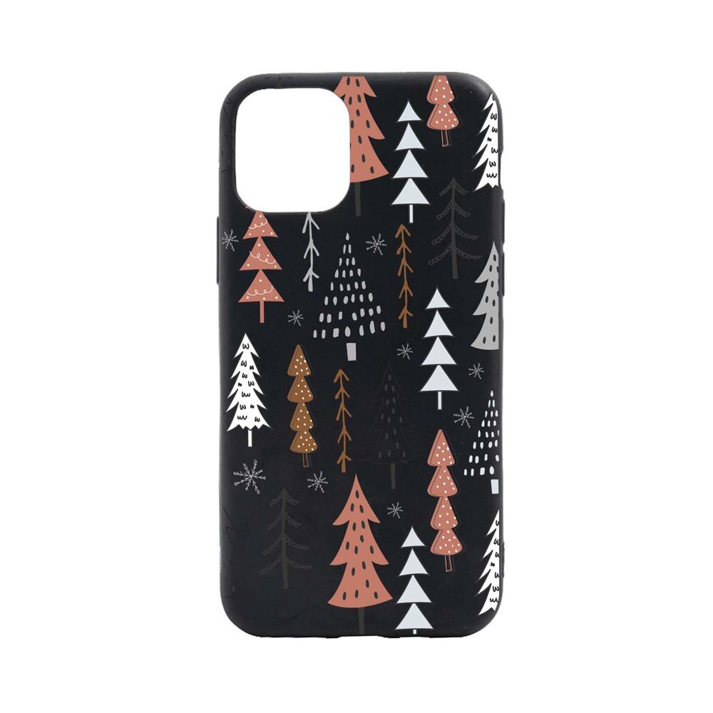 Husa Silicon Compatibila Cu Apple iPhone 11 Pro, Hand Drawn Christmas Tree, rezistenta la uzura, anti-alunecare, B875
