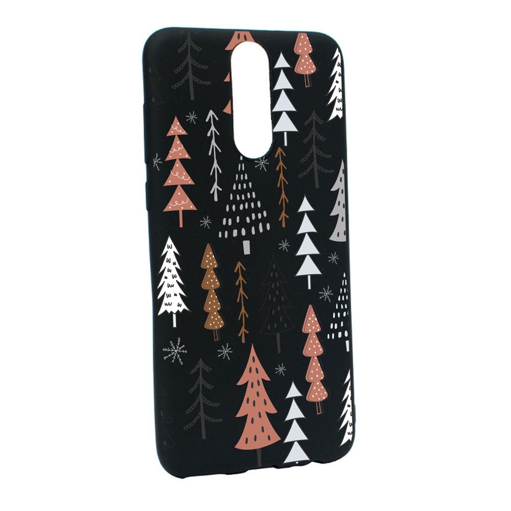 Husa Silicon Compatibila Cu Huawei Mate 10 Lite, Hand Drawn Christmas Tree, rezistenta la uzura, anti-alunecare, B875
