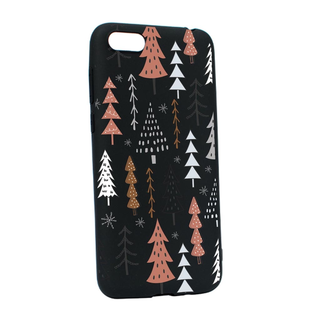 Husa Silicon Compatibila Cu Apple iPhone 6 / 6S, Hand Drawn Christmas Tree, rezistenta la uzura, anti-alunecare, B875