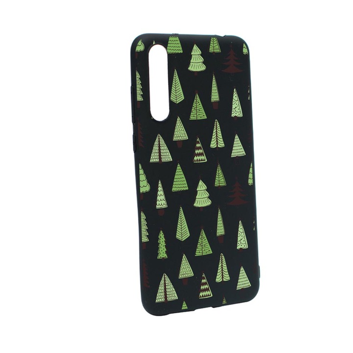 Husa Silicon Compatibila Cu Samsung Galaxy A70 / A70s, Christmas Tree Shapes, rezistenta la uzura, anti-alunecare, B872