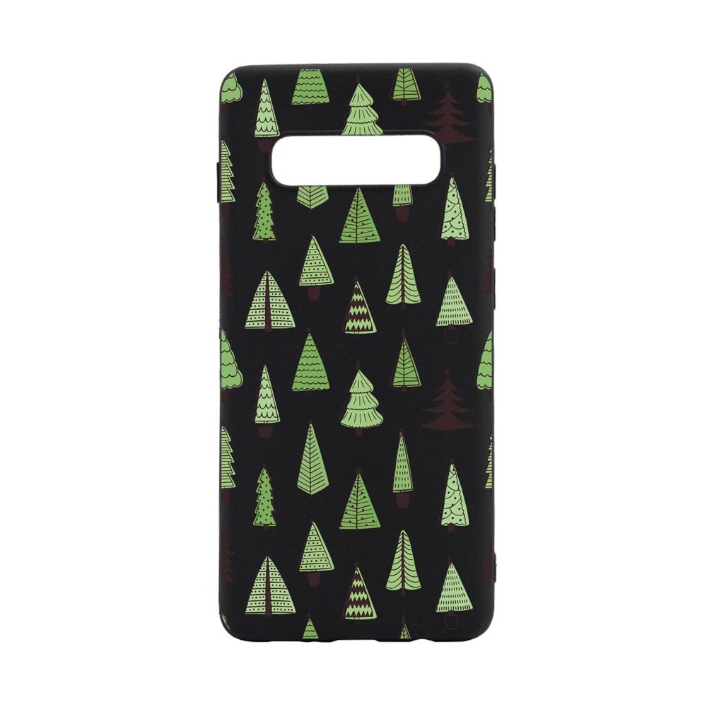 Husa Silicon Compatibila Cu Samsung Galaxy S10 Plus, Christmas Tree Shapes, rezistenta la uzura, anti-alunecare, B872
