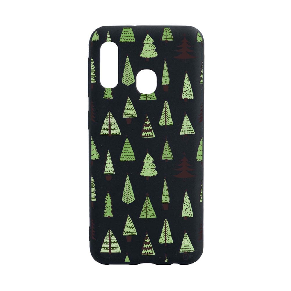 Husa Silicon Compatibila Cu Samsung Galaxy A20E, Christmas Tree Shapes, rezistenta la uzura, anti-alunecare, B872