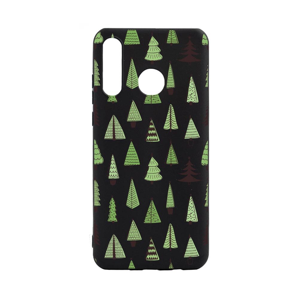 Husa Silicon Compatibila Cu Huawei P30 Lite, Christmas Tree Shapes, rezistenta la uzura, anti-alunecare, B872