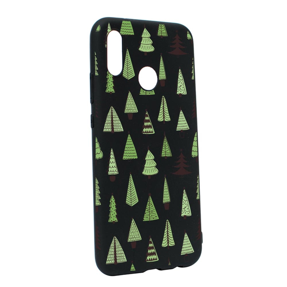 Husa Silicon Compatibila Cu Huawei P20 Lite, Christmas Tree Shapes, rezistenta la uzura, anti-alunecare, B872