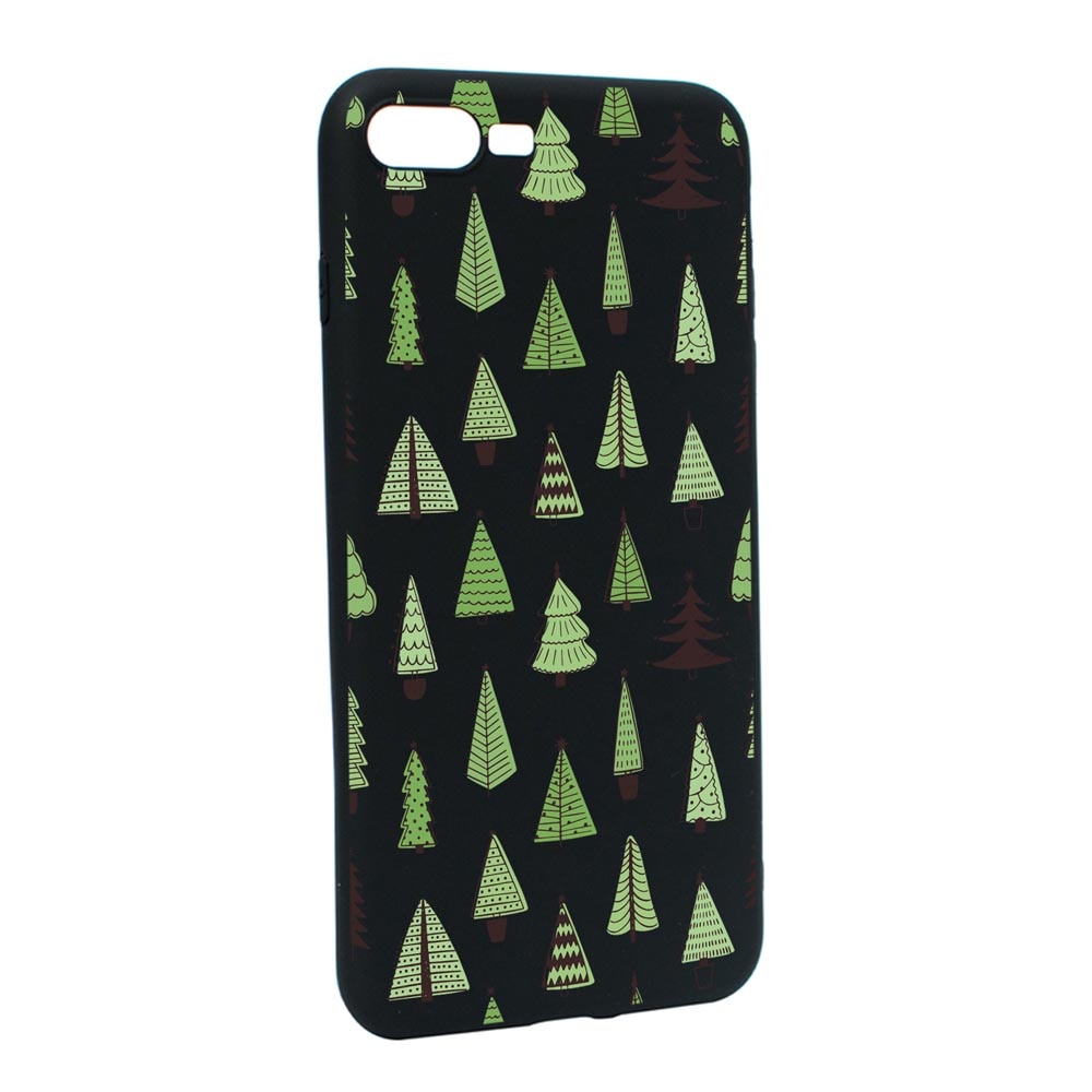 Husa Silicon Compatibila Cu Apple iPhone 7 Plus / 8 Plus, Christmas Tree Shapes, rezistenta la uzura, anti-alunecare, B872