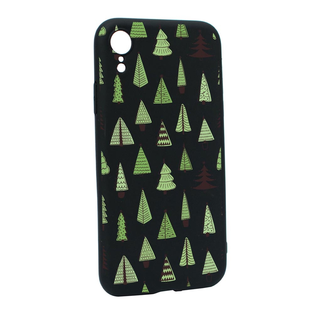 Husa Silicon Compatibila Cu Apple iPhone XR, Christmas Tree Shapes, rezistenta la uzura, anti-alunecare, B872