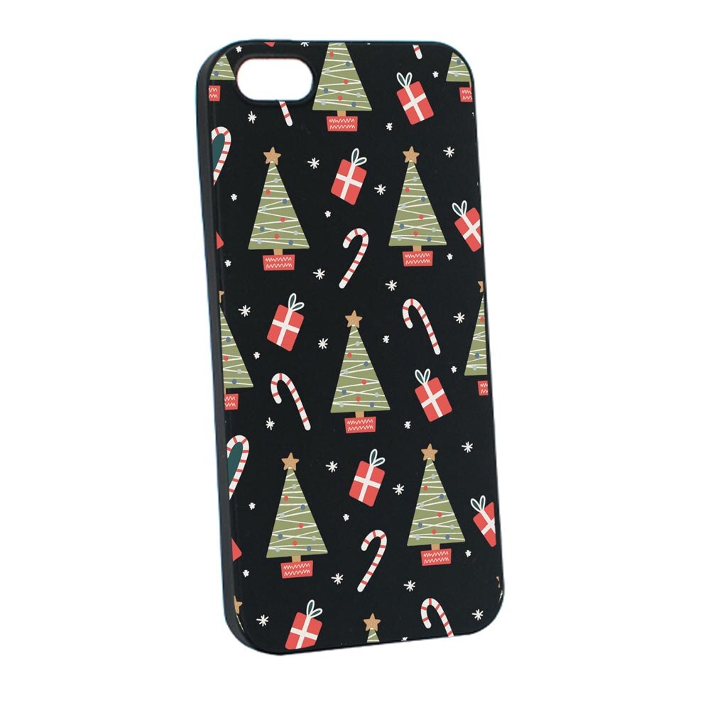 Husa Silicon Compatibila Cu Apple iPhone SE / 5S / 5, Christmas Pattern, rezistenta la uzura, anti-alunecare, B873