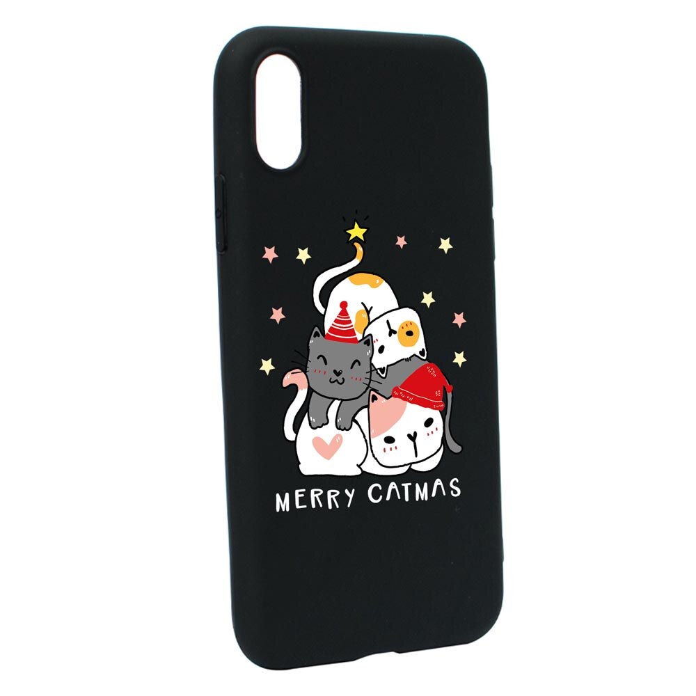 Husa Silicon Compatibila Cu Xiaomi Redmi 9AT / Redmi 9i, Merry Catmas, rezistenta la uzura, anti-alunecare, B878