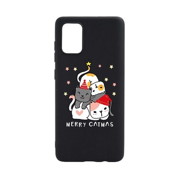 Husa Silicon Compatibila Cu Samsung Galaxy M31s, Merry Catmas, rezistenta la uzura, anti-alunecare, B878 Husa Silicon Compatibila Cu Samsung Galaxy M31s, Merry Catmas, rezistenta la uzura, anti-alunecare, B878
