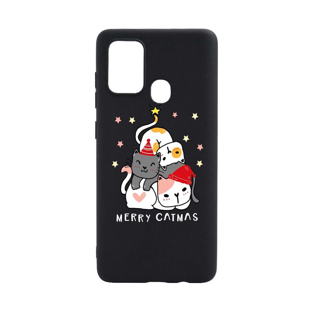 Husa Silicon Compatibila Cu Motorola Moto G10 / Motoo G30 / Moto G10 Power, Merry Catmas, rezistenta la uzura, anti-alunecare, B878