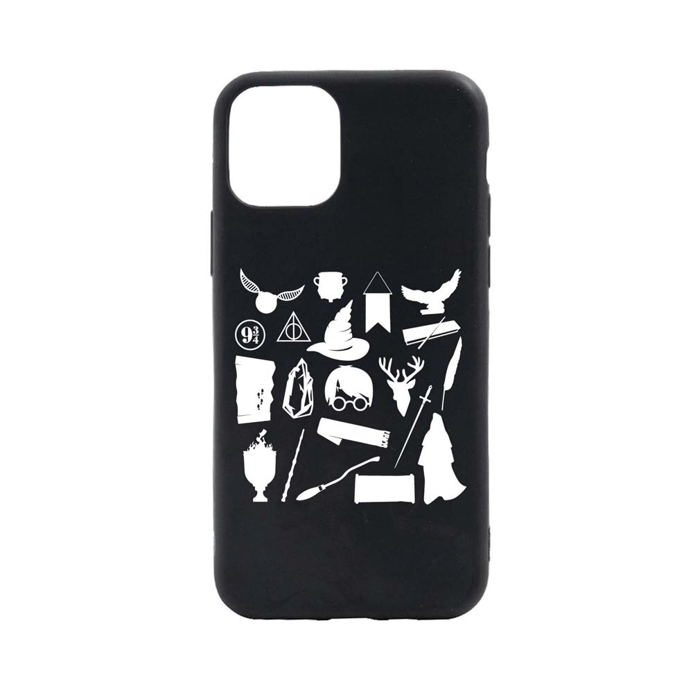 Husa Silicon Compatibila Cu Apple iPhone 11 Pro, Harry Potter Symbols, rezistenta la uzura, anti-alunecare, B866