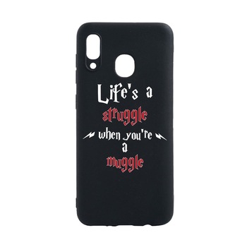 Husa Silicon Compatibila Cu Samsung Galaxy A30, Life Is A Struggle, rezistenta la uzura, anti-alunecare, B857 Husa Silicon Compatibila Cu Samsung Galaxy A30, Life Is A Struggle, rezistenta la uzura, anti-alunecare, B857