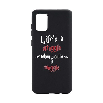 Husa Silicon Compatibila Cu Samsung Galaxy S21 Ultra, Life Is A Struggle, rezistenta la uzura, anti-alunecare, B857 Husa Silicon Compatibila Cu Samsung Galaxy S21 Ultra, Life Is A Struggle, rezistenta la uzura, anti-alunecare, B857