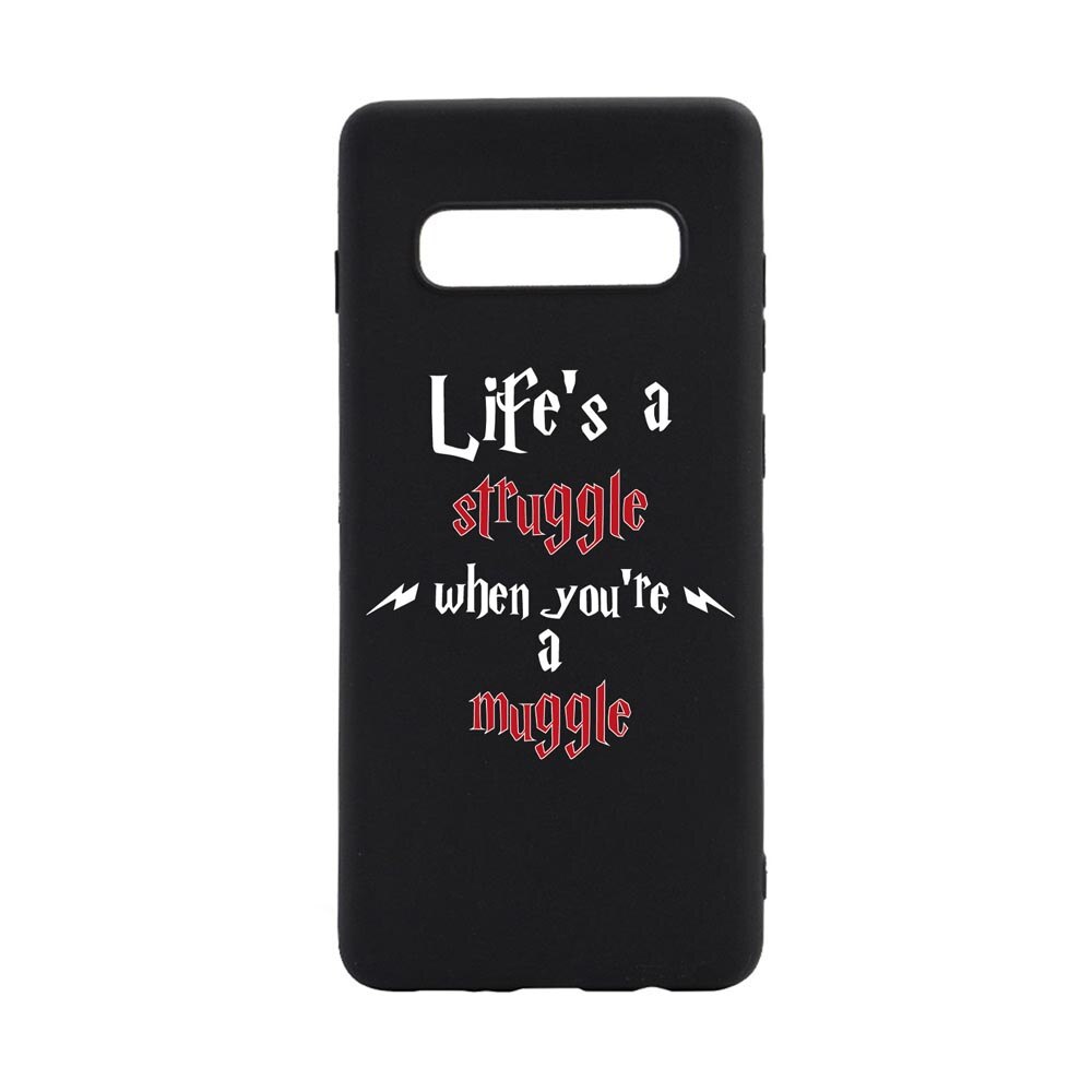 Husa Silicon Compatibila Cu Samsung Galaxy S10 Plus, Life Is A Struggle, rezistenta la uzura, anti-alunecare, B857