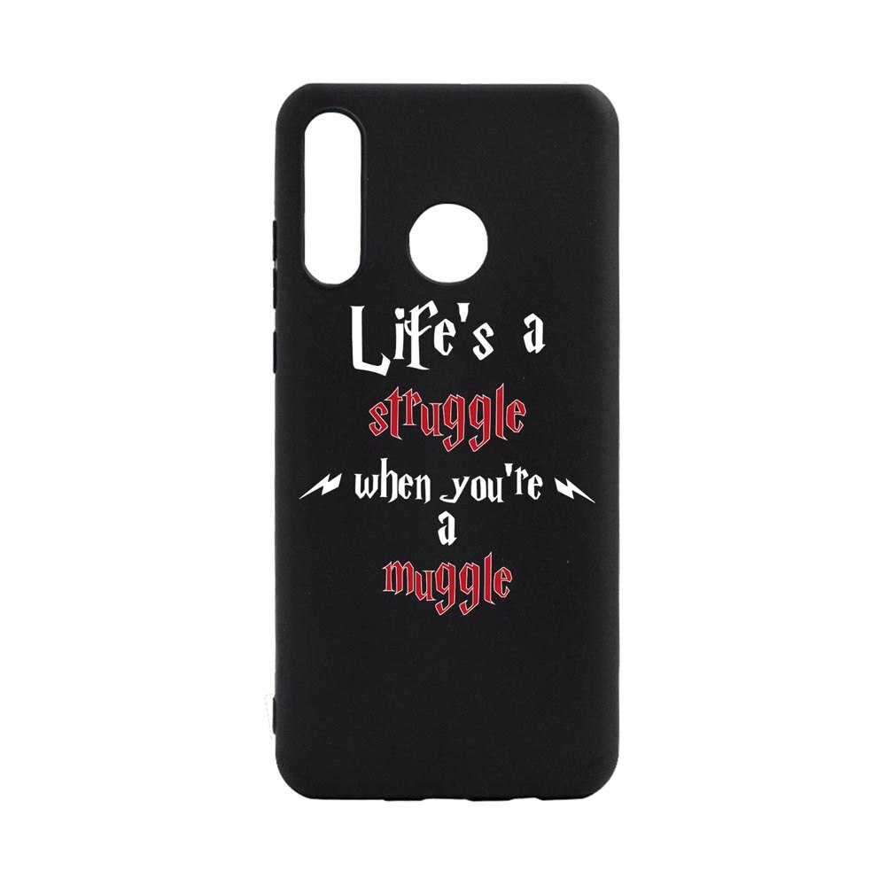 Husa Silicon Compatibila Cu Huawei P30 Lite, Life Is A Struggle, rezistenta la uzura, anti-alunecare, B857