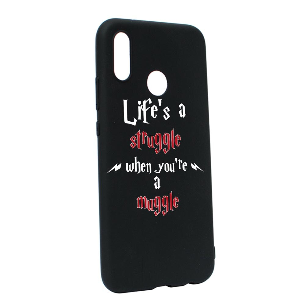 Husa Silicon Compatibila Cu Huawei P20 Lite, Life Is A Struggle, rezistenta la uzura, anti-alunecare, B857