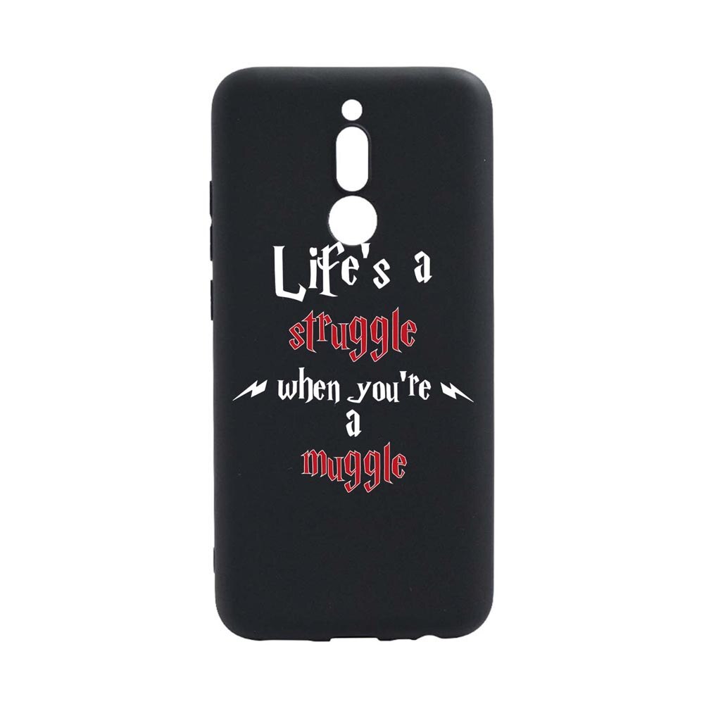 Husa Silicon Compatibila Cu Xiaomi Redmi 8, Life Is A Struggle, rezistenta la uzura, anti-alunecare, B857