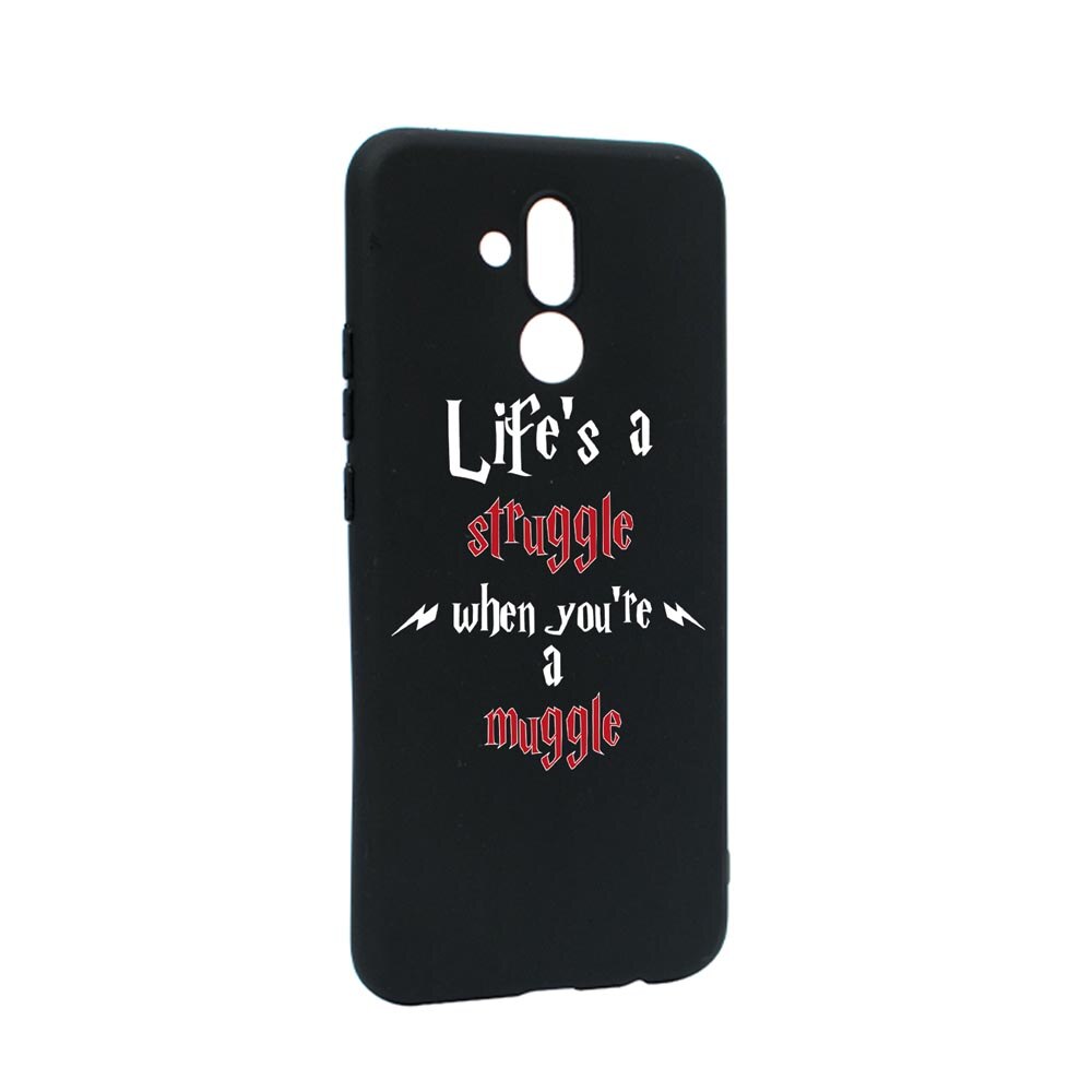 Husa Silicon Compatibila Cu Huawei Mate 20 Lite, Life Is A Struggle, rezistenta la uzura, anti-alunecare, B857