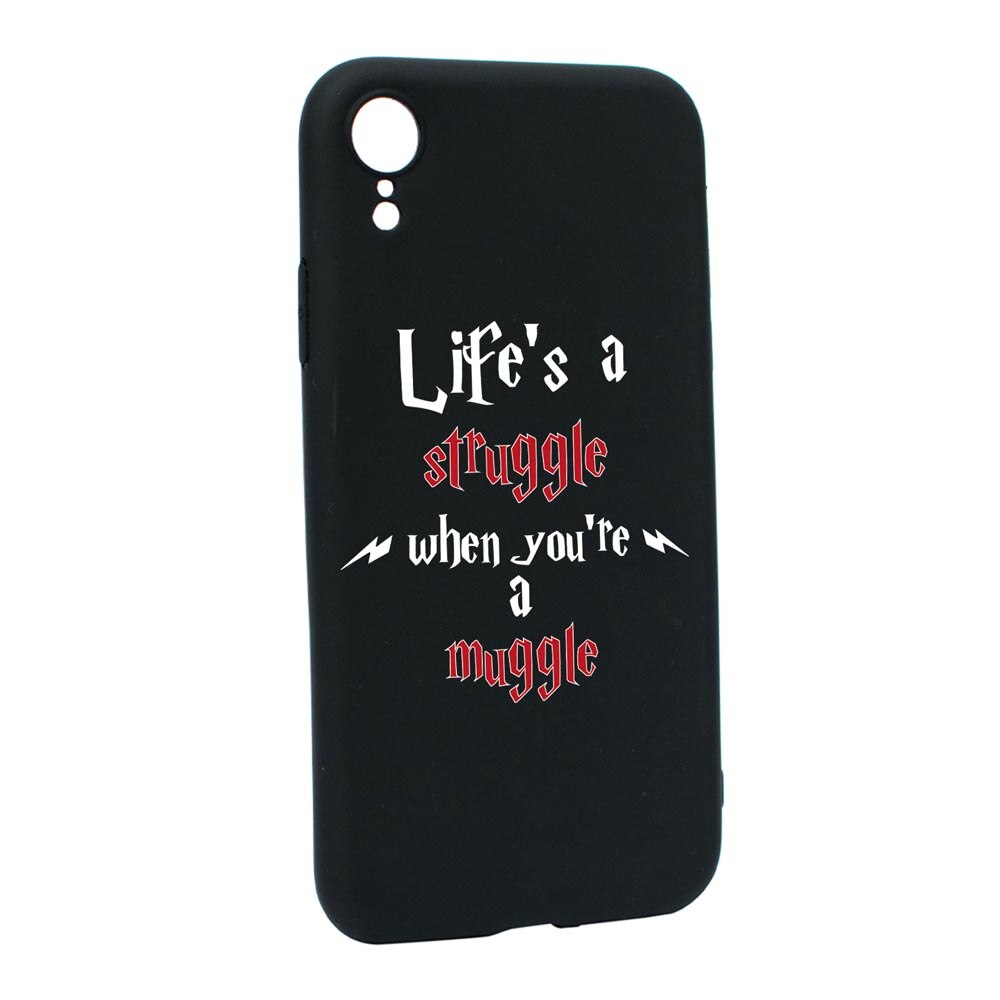 Husa Silicon Compatibila Cu Apple iPhone XR, Life Is A Struggle, rezistenta la uzura, anti-alunecare, B857