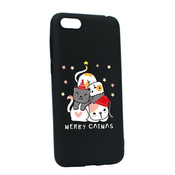 Husa Silicon Compatibila Cu Apple iPhone 7 / 8, Merry Catmas, rezistenta la uzura, anti-alunecare, B878 Husa Silicon Compatibila Cu Apple iPhone 7 / 8, Merry Catmas, rezistenta la uzura, anti-alunecare, B878