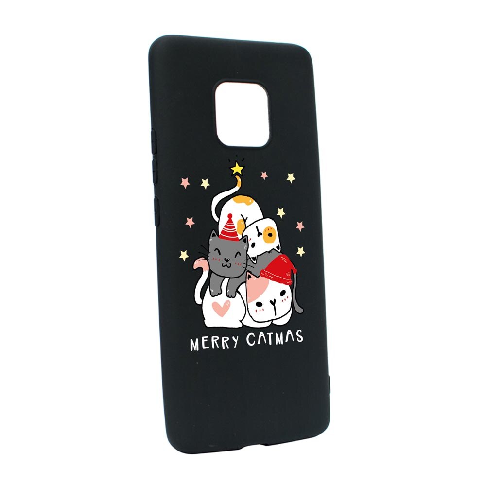 Husa Silicon Compatibila Cu Xiaomi Redmi Note 9S, Merry Catmas, rezistenta la uzura, anti-alunecare, B878