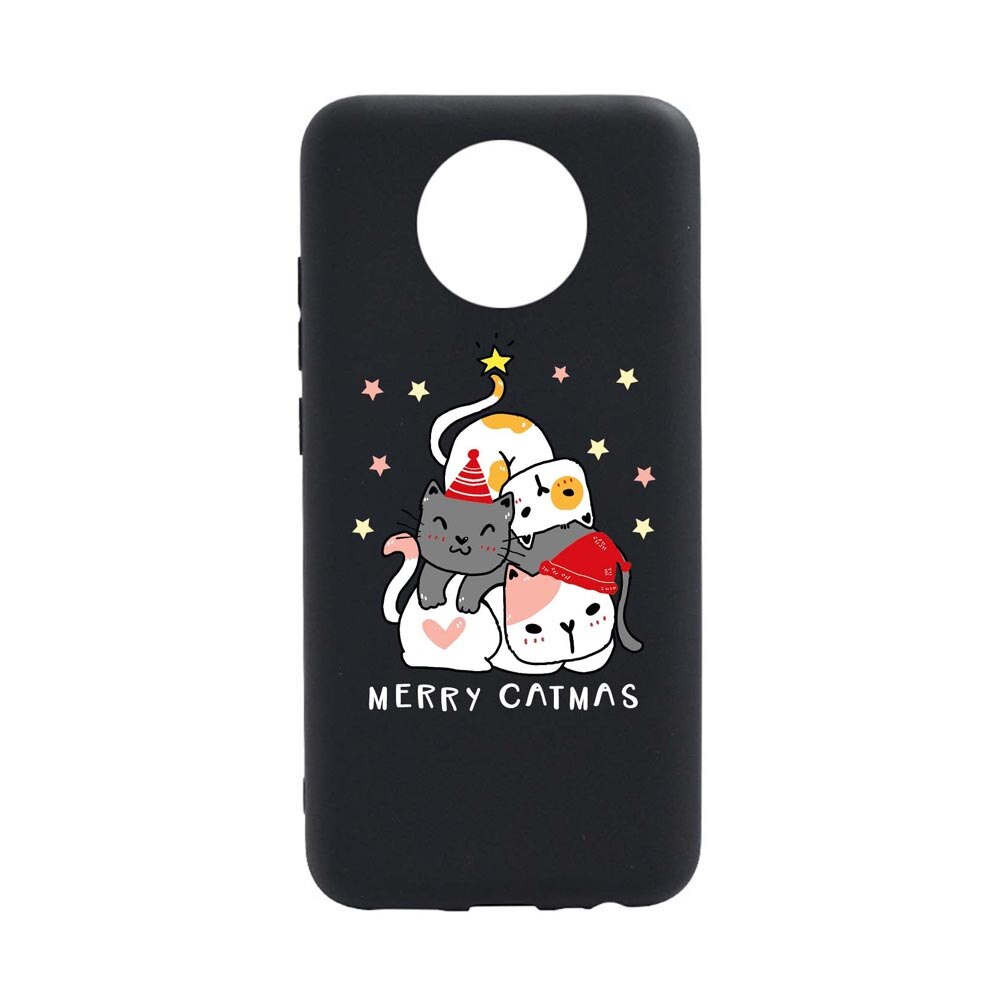 Husa Silicon Compatibila Cu Xiaomi Mi 10T Lite 5G, Merry Catmas, rezistenta la uzura, anti-alunecare, B878