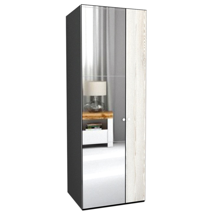 Dulap Genarom LEX A, Decor K010 / Oglinda, 75 x 240 x 66 cm