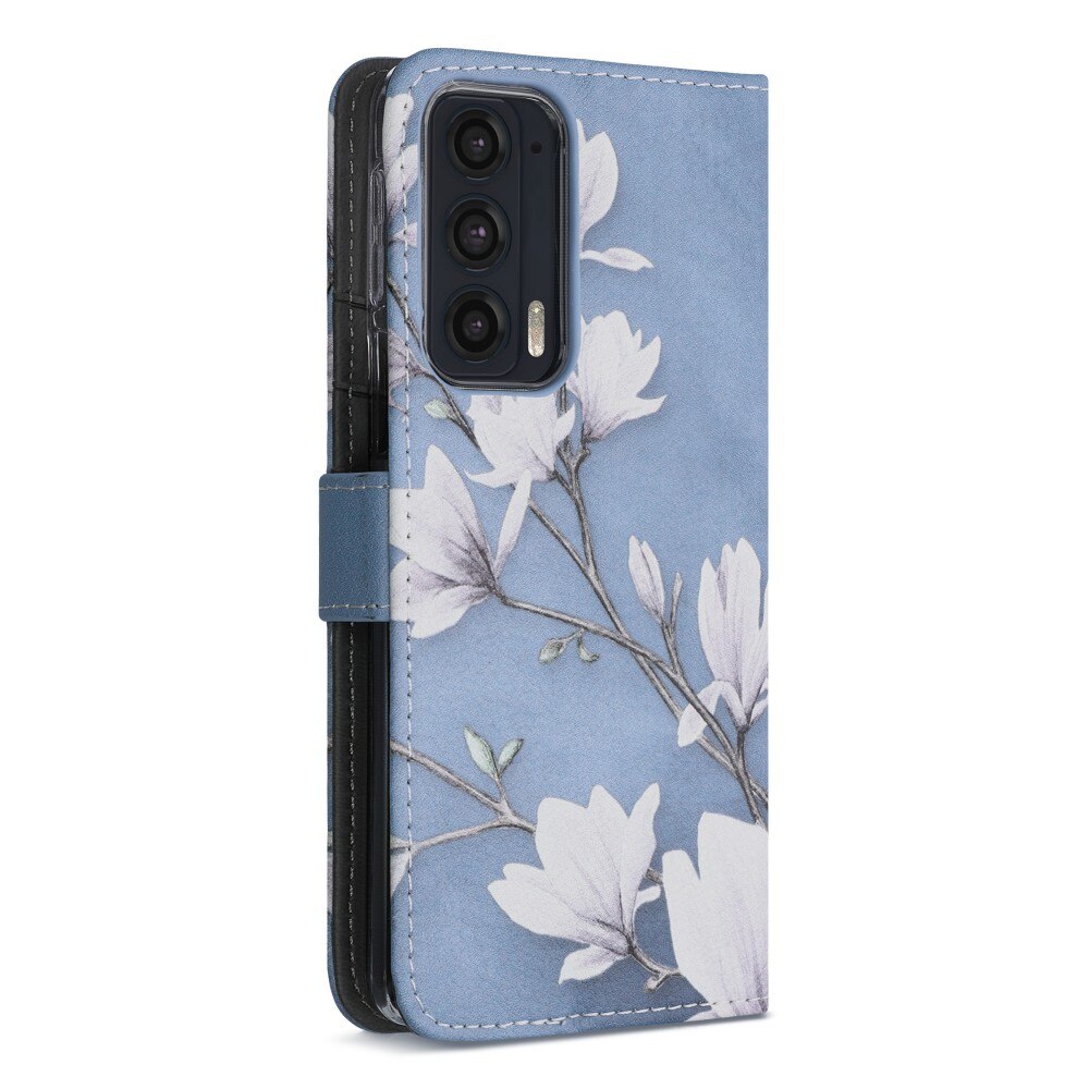 Husa pentru Motorola Edge 20, Piele ecologica, Albastru, 56055.02