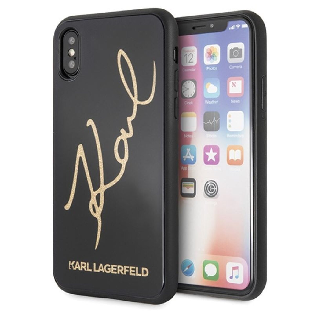 Husa Hard iPhone X/XS Karl Lagerfeld Negru