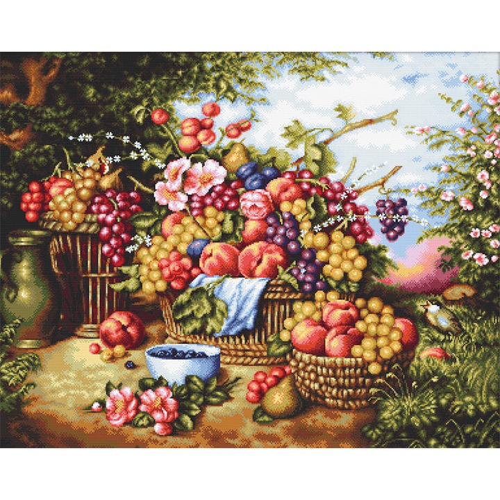 Set goblen de cusut, cu diagrama, Natura moarta, 39x32 cm