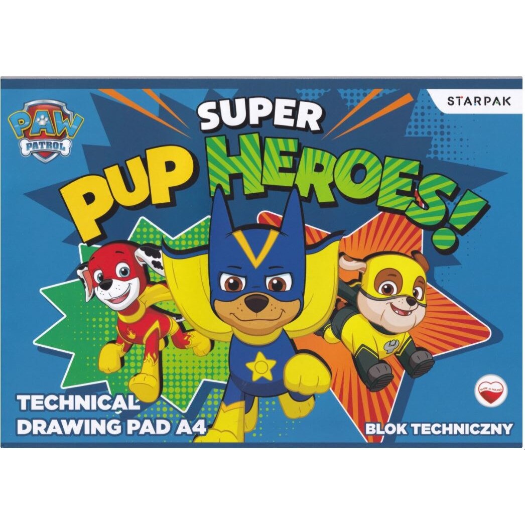 Bloc desen A4 Paw Patrol, 10 coli