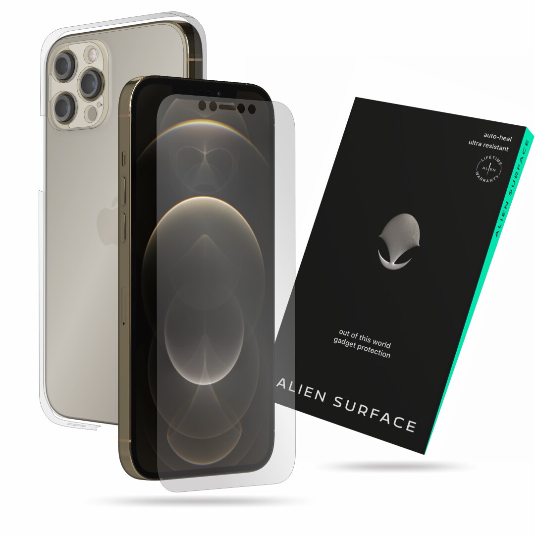 Folie Alien Surface, compatibil cu Apple iPhone 12 Pro Max, protectie ecran, spate cu laterale separate, camera