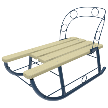 Sanie pentru Copii Albastra din Metal cu spatar demontabil Sanie pentru Copii Albastra din Metal cu spatar demontabil