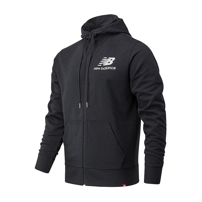 Hanorac New Balance Essentials Stacked MJ03558BK, Barbati, Negru