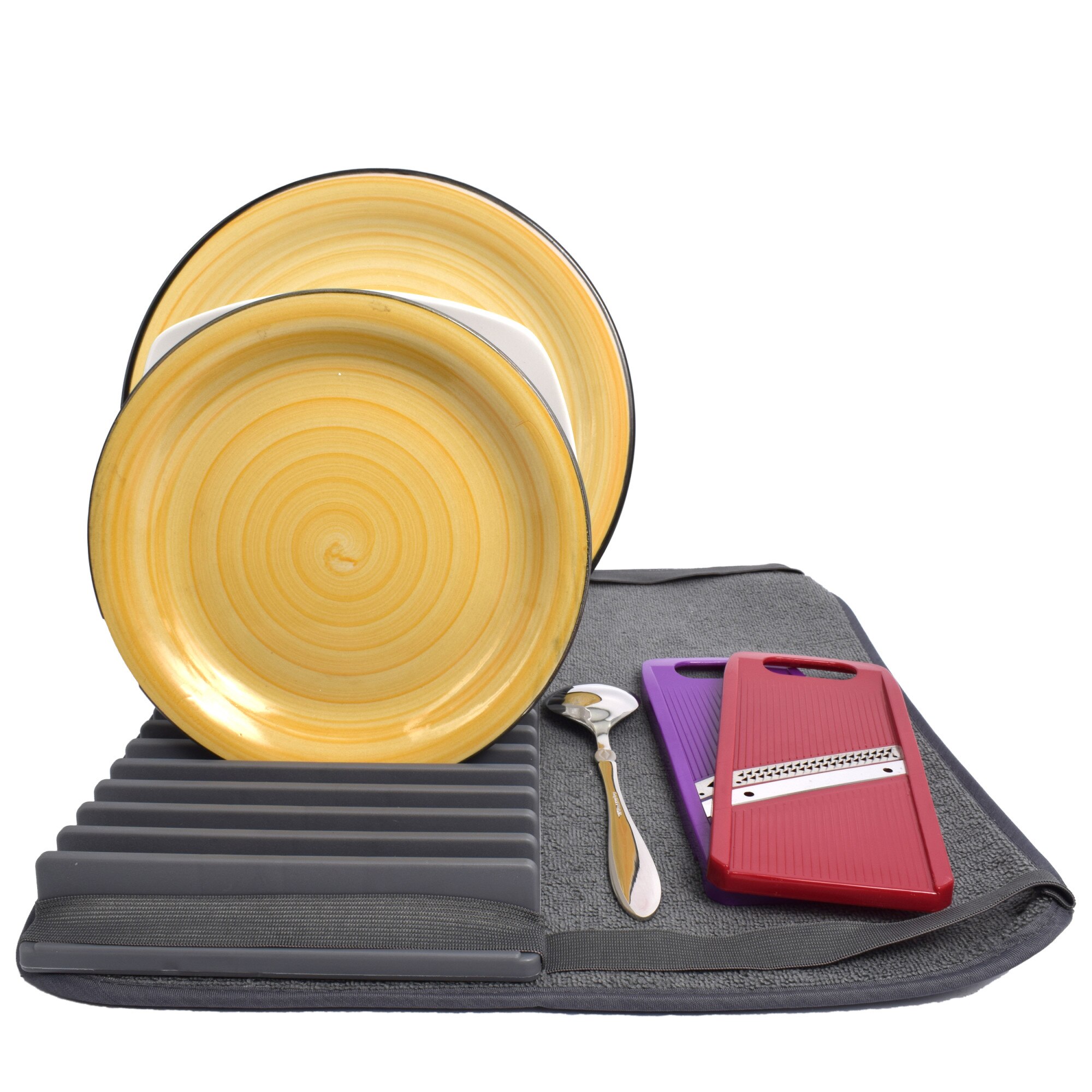 Suport scurgator vase, aqua laser, gri, 44 x 37.5 x 3 cm