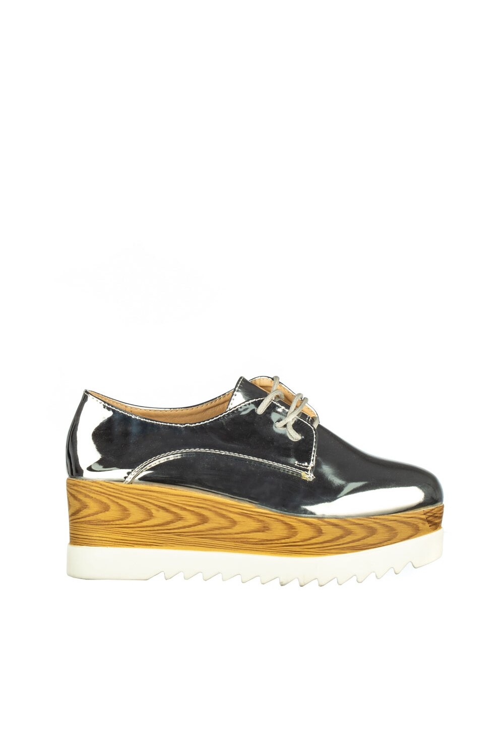Pantofi casual dama Miruna K, Argintiu