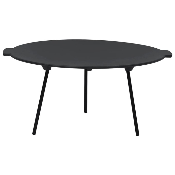 Грил плоча vidaXL, желязо, черно, 313361