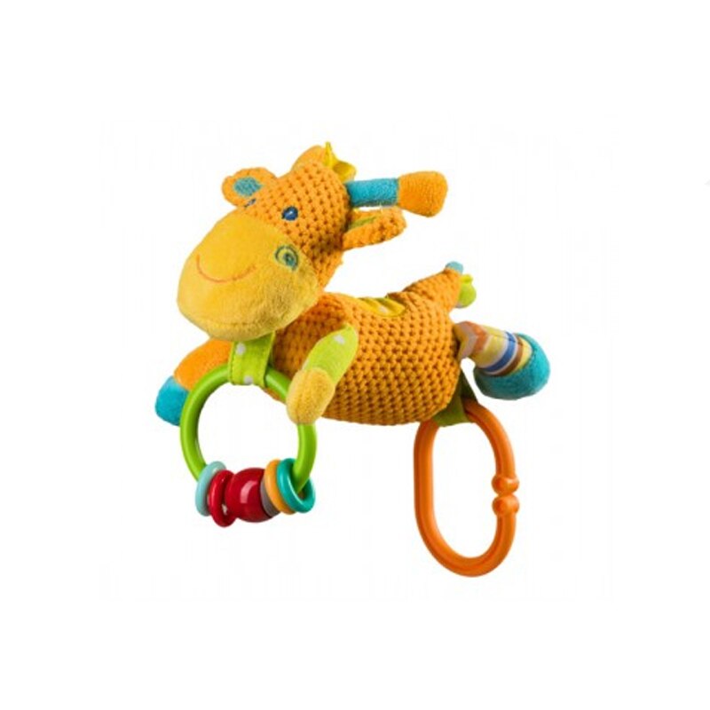 Jucarie educationala de plus zornaitoare BabyOno Girafa1325, Multicolor