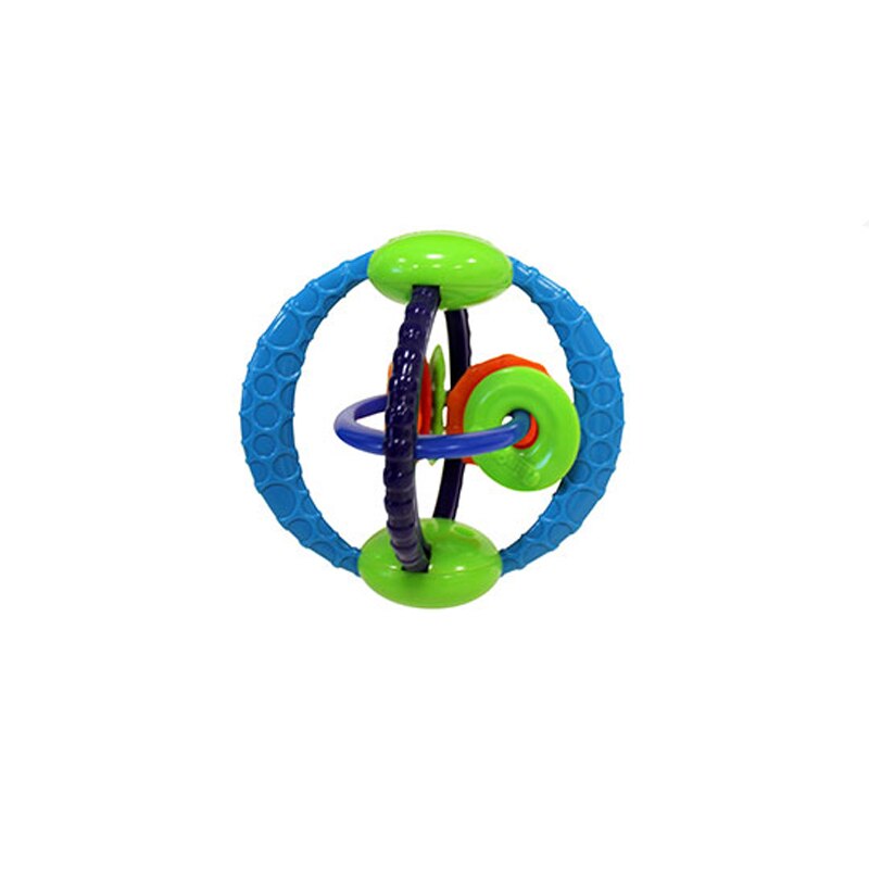 Jucarie de dentitie zornaitoare Oball Twist-O-Round‚ĄĘ 81154, Multicolor