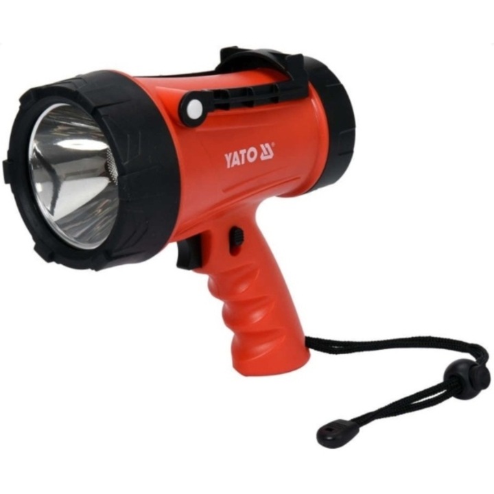 Пистолетен фенер YATO, 10 W, 200 Lm, 4 x AA, обсег на действие 200 m